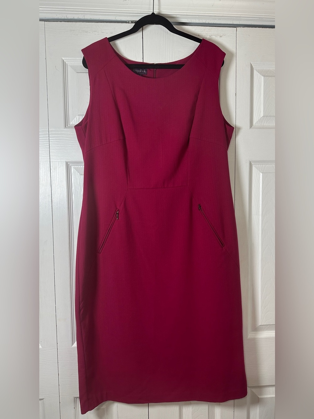 Long Tall Sally Sheath Dress in Raspberry, with pockets